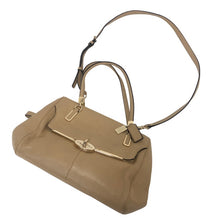 画像をギャラリービューアに読み込む, COACH コーチ マディソン 25169 マデリン イースト ウェスト サッチェル スモール 2WAY ショルダーバッグ レザー ベージュ【中古】レディース
