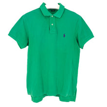 画像をギャラリービューアに読み込む, POLO RALPH LAUREN ポロ・ラルフローレン 半袖 ポロシャツ コットン グリーン L相当【中古】 メンズ
