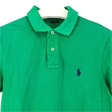 画像をギャラリービューアに読み込む, POLO RALPH LAUREN ポロ・ラルフローレン 半袖 ポロシャツ コットン グリーン L相当【中古】 メンズ

