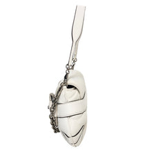 画像をギャラリービューアに読み込む, GUCCI グッチ マキシホースビット付き 764255 ショルダーバッグ ハンドバッグ レザー ホワイト【中古】【新品同様】【美品】レディース
