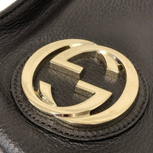 画像をギャラリービューアに読み込む, GUCCI グッチ インターロッキングG 353581 トートバッグ レザー ダークブラウン【中古】 レディース
