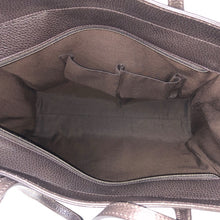 画像をギャラリービューアに読み込む, GUCCI グッチ インターロッキングG 353581 トートバッグ レザー ダークブラウン【中古】 レディース
