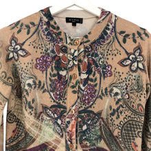 画像をギャラリービューアに読み込む, ETRO エトロ 花柄 カーディガン アルパカ混 ライトブラウン系 サイズ42(L相当)【中古】レディース
