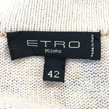 画像をギャラリービューアに読み込む, ETRO エトロ 花柄 カーディガン アルパカ混 ライトブラウン系 サイズ42(L相当)【中古】レディース
