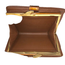 画像をギャラリービューアに読み込む, LOUIS VUITTON ルイ・ヴィトン ポルトフォイユヴィエノワ がま口 二つ折り財布 モノグラムヴェルニ ブロンズ【中古】レディース
