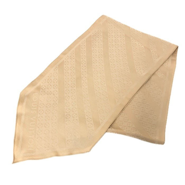 LOUIS VUITTON ルイ・ヴィトン スカーフ シルク ベージュ【中古】 レディース