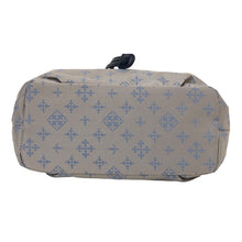 画像をギャラリービューアに読み込む, russet ラシット 巾着ショルダーバッグ ナイロン×レザー グレー×ブルー【中古】レディース
