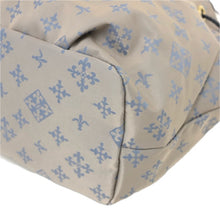 画像をギャラリービューアに読み込む, russet ラシット 巾着ショルダーバッグ ナイロン×レザー グレー×ブルー【中古】レディース
