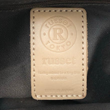 画像をギャラリービューアに読み込む, russet ラシット 巾着ショルダーバッグ ナイロン×レザー グレー×ブルー【中古】レディース
