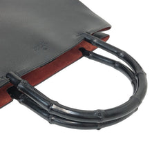 画像をギャラリービューアに読み込む, GUCCI グッチ トートバッグ ハンドバッグ バンブーハンドル 022 1059 レザー ブラック【中古】レディース
