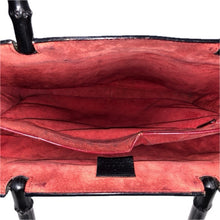 画像をギャラリービューアに読み込む, GUCCI グッチ トートバッグ ハンドバッグ バンブーハンドル 022 1059 レザー ブラック【中古】レディース
