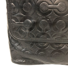 画像をギャラリービューアに読み込む, COACH コーチ Op Art Embossed Leather Messenger オプアート 70250 ショルダーバッグ 牛革 ブラック【中古】メンズ
