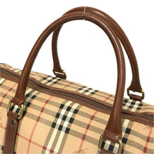 Load image into Gallery viewer, Burberrys バーバリーズ ボストンバッグ ノバチェック シャドーホース PVCキャンバス×レザー ベージュ【中古】ユニセックス
