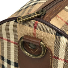 Load image into Gallery viewer, Burberrys バーバリーズ ボストンバッグ ノバチェック シャドーホース PVCキャンバス×レザー ベージュ【中古】ユニセックス
