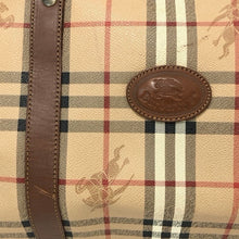 Load image into Gallery viewer, Burberrys バーバリーズ ボストンバッグ ノバチェック シャドーホース PVCキャンバス×レザー ベージュ【中古】ユニセックス
