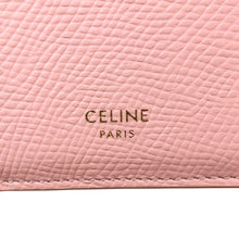 画像をギャラリービューアに読み込む, CELINE セリーヌ コンパクトウォレット 二つ折り財布 グレインドカーフスキン ピンク【中古】レディース
