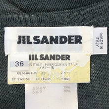 画像をギャラリービューアに読み込む, JIL SANDER ジルサンダー カシミヤシルク Vネック セーター ダークグレー サイズ36(S相当)【中古】レディース
