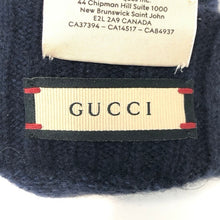 画像をギャラリービューアに読み込む, GUCCI グッチ ジャガード カシミヤグローブ 手袋 770386 4GABX ブルー Mサイズ(21.5cm)【中古】メンズ
