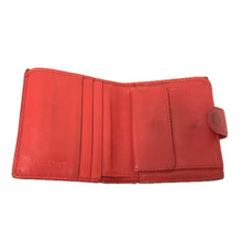 画像をギャラリービューアに読み込む, BOTTEGAVENETA ボッテガヴェネタ イントレチャート コンパクトウォレット 338103 二つ折り財布 レザー レッド【中古】レディース
