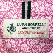 画像をギャラリービューアに読み込む, Luigi Borrelli ルイジ・ボレッリ 花柄 長袖シャツ コットン ピンク Mサイズ【中古】メンズ
