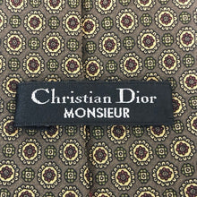 画像をギャラリービューアに読み込む, Christian Dior クリスチャンディオール 総柄 ネクタイ シルク オリーブ系【中古】メンズ
