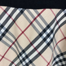画像をギャラリービューアに読み込む, Burberry London バーバリーロンドン ワンピース ノバチェック切替え 7分袖 コサージュ付 ブラック×ベージュ サイズ150A【中古】ガールズ
