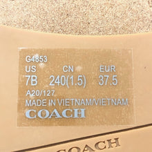 画像をギャラリービューアに読み込む, COACH コーチ リディア ストラップサンダル レザー ベージュ系 パイソン柄 サイズ7(24cm相当)【中古】【新品同様】【美品】レディース
