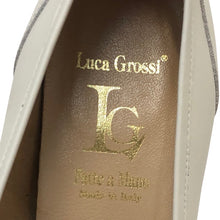 画像をギャラリービューアに読み込む, Luca Grossi ルカ グロッシ ヒールアップコインローファー パンプス レザー ホワイト サイズ38(24cm相当)【中古】【新品同様】【美品】レディース
