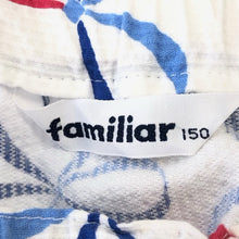 將圖片載入圖庫檢視器 Familiar ファミリア リボン柄 スカート コットン ホワイト×ブルー サイズ150【中古】ガールズ
