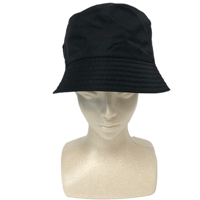 PRADA プラダ バケットハット 帽子 三角プレート 黒 Lサイズ 59cm
