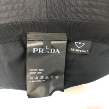 画像をギャラリービューアに読み込む, PRADA プラダ バケットハット 帽子 三角プレート 黒 Lサイズ 59cm【中古】【美品】
