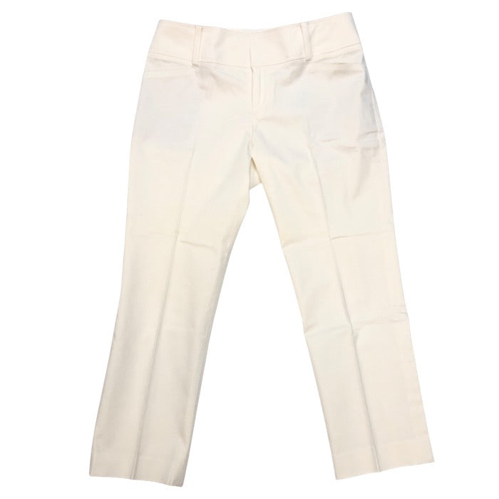 MICHEL KLEIN ミッシェルクラン クロップドパンツ コットン ホワイト サイズ38(M相当)【中古】 レディース