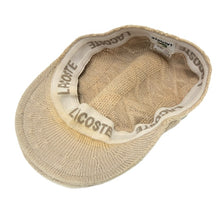 画像をギャラリービューアに読み込む, LACOSTE ラコステ ケーブル編み ハンチング コットン ベージュ 58cm【中古】 メンズ
