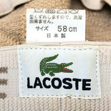 画像をギャラリービューアに読み込む, LACOSTE ラコステ ケーブル編み ハンチング コットン ベージュ 58cm【中古】 メンズ
