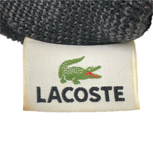画像をギャラリービューアに読み込む, LACOSTE ラコステ ロゴ ニット帽 ウール混 ブラック FREEサイズ【中古】 ユニセックス
