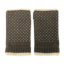 画像をギャラリービューアに読み込む, LACOSTE ラコステ アームウォーマー 手袋 ニット グレージュ【中古】 レディース
