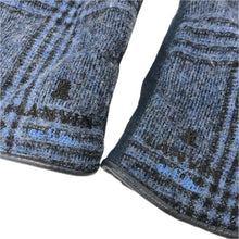 画像をギャラリービューアに読み込む, LANVIN ランバン 手袋 24cm チェック柄 ニット/スウェード ブルー【中古】 メンズ
