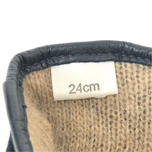 画像をギャラリービューアに読み込む, LANVIN ランバン 手袋 24cm チェック柄 ニット/スウェード ブルー【中古】 メンズ

