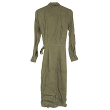 画像をギャラリービューアに読み込む, REISS リース 長袖 ロング ワンピース ウエストリボン レーヨン カーキ XS(5号)相当【中古】 レディース

