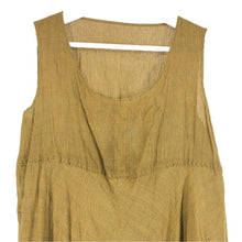 画像をギャラリービューアに読み込む, gigli ジジリ ノースリーブ ストライプ柄 ロング ワンピース コットン イエローオーカー Mサイズ【中古】 レディース
