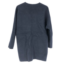 이미지를 갤러리 뷰어에 로드 , united arrows グリーンレーベル リラクシング ノーカラー リバーシブル コート ウール ブラック×ネイビー サイズ36(XS-S相当) レディース
