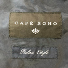 画像をギャラリービューアに読み込む, Cafe Soho カフェ・ソーホー テーラードジャケット 麻・リネン ネイビー M相当【中古】 メンズ
