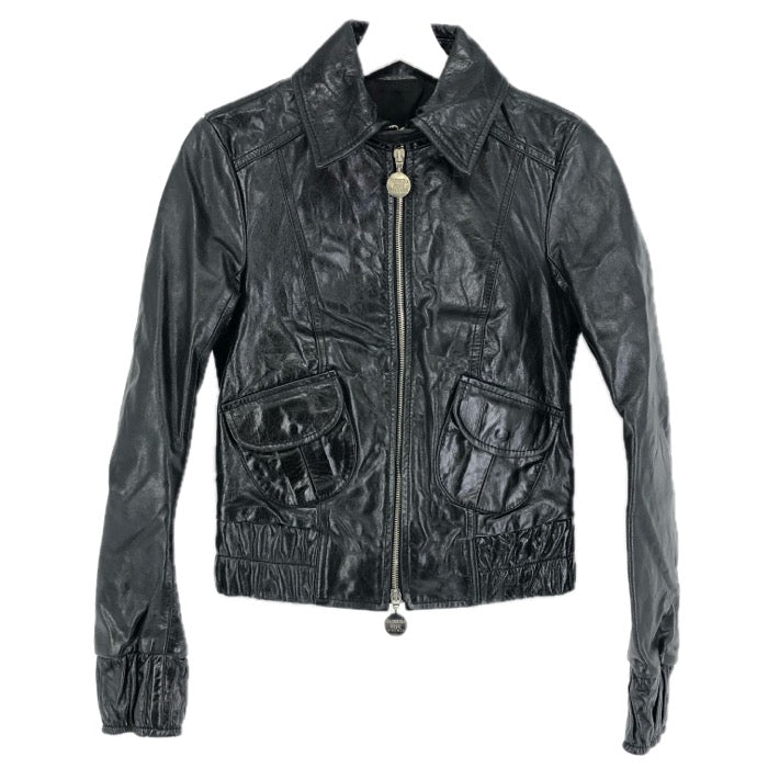 PATRIZIA PEPE パトリッツィアペペ ブルゾン 牛革 ブラック サイズ40(M相当)【中古】 レディース