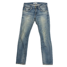 画像をギャラリービューアに読み込む, RED CARD レッドカード Anniversary 25th ダメージデニムパンツ コットン ライトインディゴ サイズ22(XS相当)【中古】 レディース 小さいサイズ
