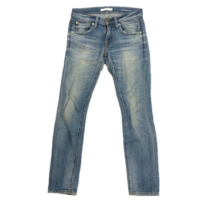 RED CARD レッドカード Anniversary 25th ダメージデニムパンツ コットン ライトインディゴ サイズ22(XS相当)【中古】 レディース 小さいサイズ