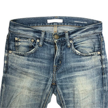 画像をギャラリービューアに読み込む, RED CARD レッドカード Anniversary 25th ダメージデニムパンツ コットン ライトインディゴ サイズ22(XS相当)【中古】 レディース 小さいサイズ
