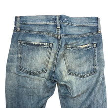 画像をギャラリービューアに読み込む, RED CARD レッドカード Anniversary 25th ダメージデニムパンツ コットン ライトインディゴ サイズ22(XS相当)【中古】 レディース 小さいサイズ
