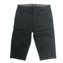 画像をギャラリービューアに読み込む, BURBERRY BLACK LABEL バーバリーブラックレーベル 裾裏チェック クロップドパンツ コットン ブラック サイズ79(M相当)【中古】 メンズ
