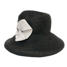 画像をギャラリービューアに読み込む, Lanvin Collection ランバン コレクション 麦わら風 リボンハット ブラック【中古】 レディース
