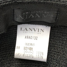 画像をギャラリービューアに読み込む, Lanvin Collection ランバン コレクション 麦わら風 リボンハット ブラック【中古】 レディース
